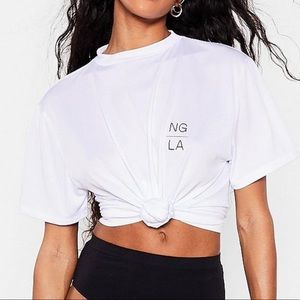Nasty Gal Logo Workout T-shirt